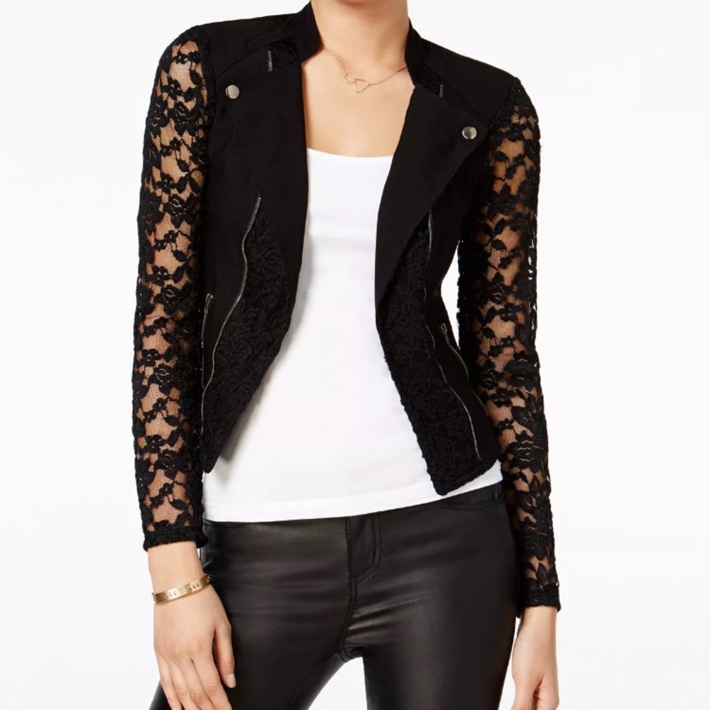 Lace Moto Jacket by Material Girl